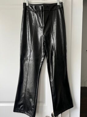 Black Faux Leather Pants